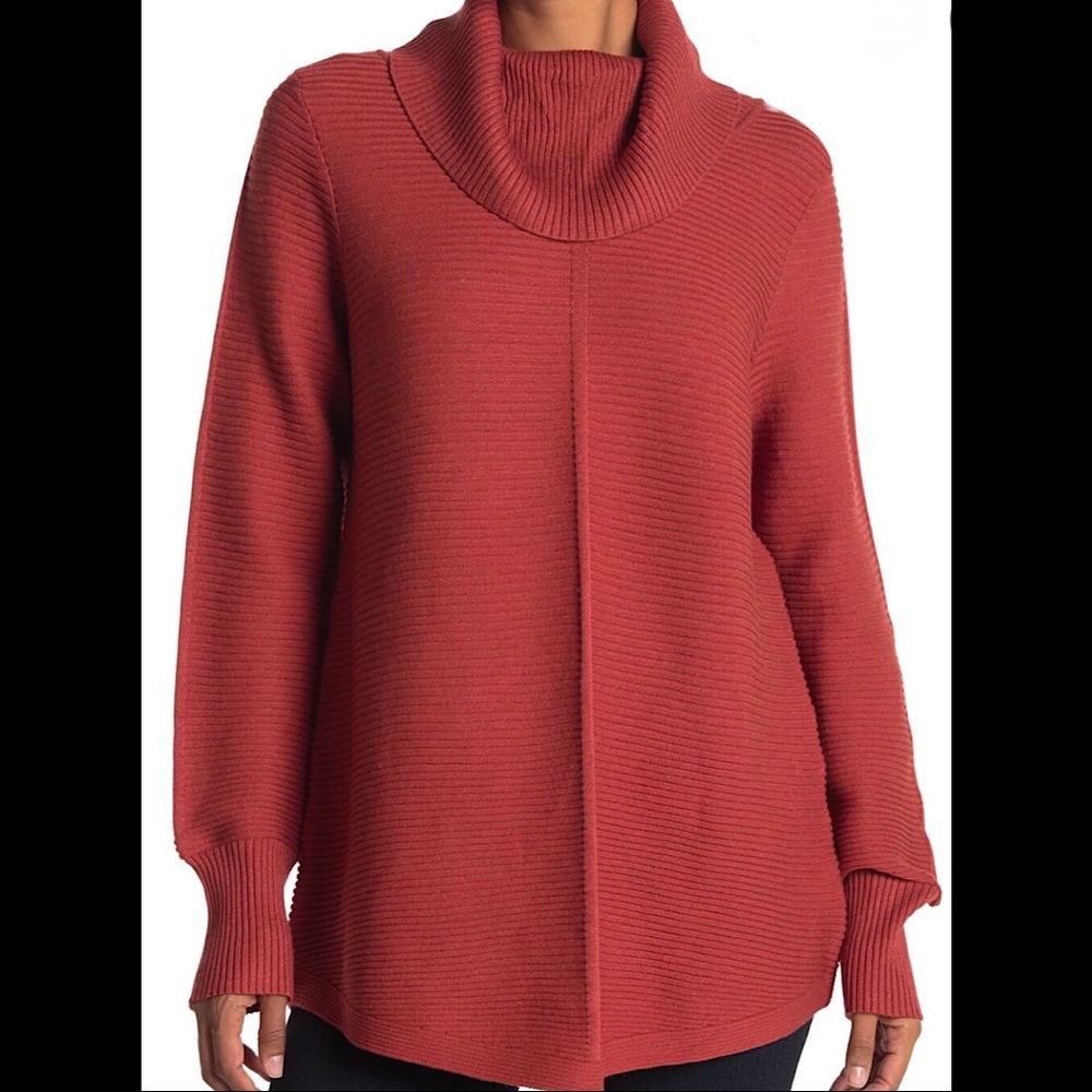 Cyrus Ottoman Ribbed Knit Turtleneck Sweater